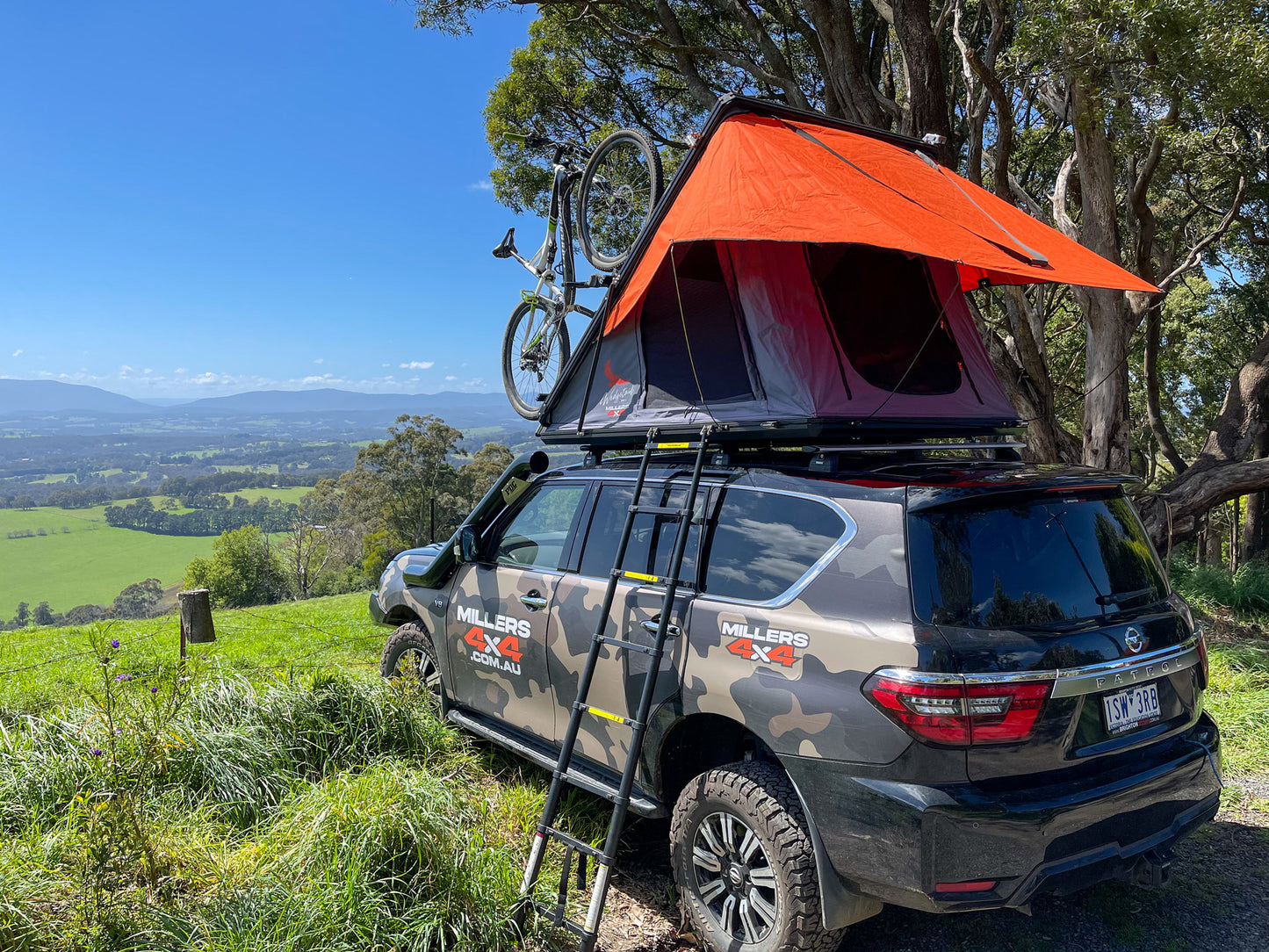 Rooftop Tent With Mountain Bike